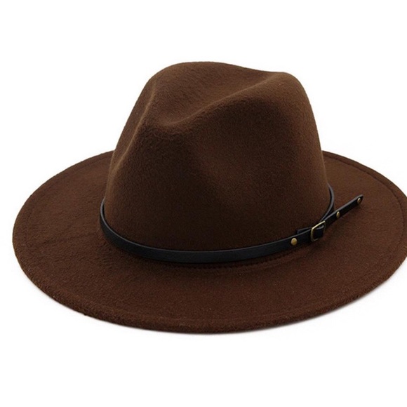 Accessories - Brown Belted Fedora Hat